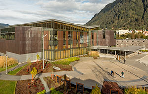 Aerial view of Alaska State Libraries, Archives, & Museums