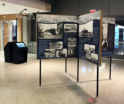 Standalone panels for the Titanic of the North exhibit.